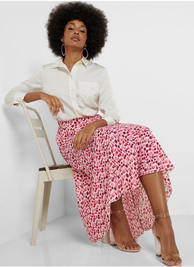 Buy Printed Pleat Skirt in UAE