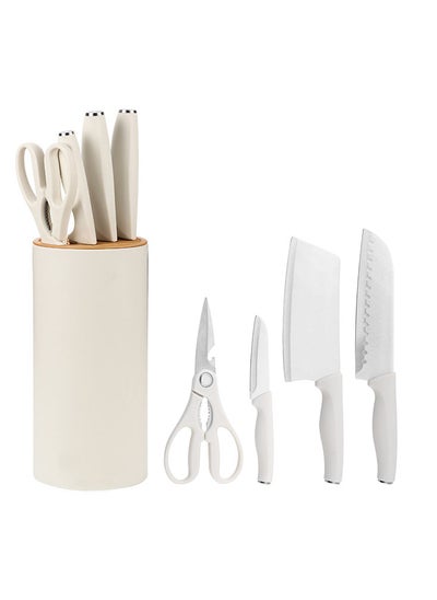 اشتري Kitchen Knife Set 5 PCS Sharp Knives Set for Kitchen Stainless Steel Chef Knife Set with Block في الامارات