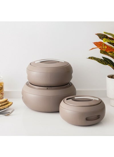 اشتري Gourmet 3-Piece Casserole Set- 2000,3000,5000 Ml في الامارات