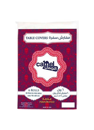 Buy Camel Table Covers, Size 90x80cm, 6 Rolls+1 Free in Saudi Arabia