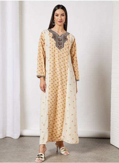 Buy Printed Jalabiya In Cotton in UAE