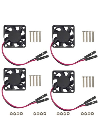 Buy 4 PCS Raspberry Pi 4 Fan, Raspberry Pi Cooling Fan Brushless 3.3V 5V DC Silent Fan for Raspberry Pi 4B / Pi 3B+ / RetroFlag NESPI Enclosure (30mmx30mmx7mm) (Black) in UAE