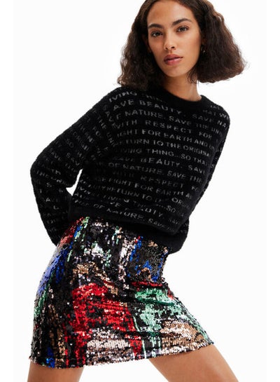 اشتري Sequin slim mini skirt في مصر
