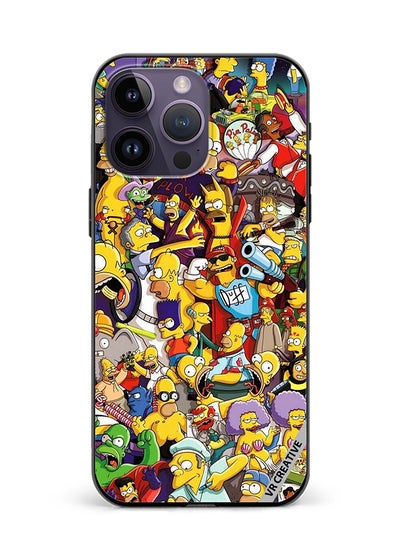 اشتري Protective Case Cover For Apple iPhone 15 Pro Max Simpsons Design Multicolour في الامارات