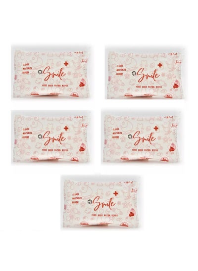 Buy Pure Rose Water Wipes 10's Travel Size Pack of 5 in UAE