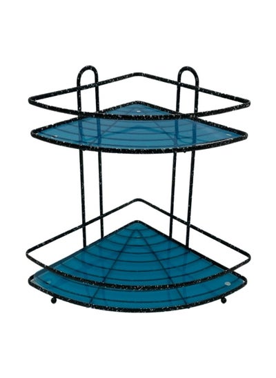 Buy Two-tier corner storage rack black in Saudi Arabia