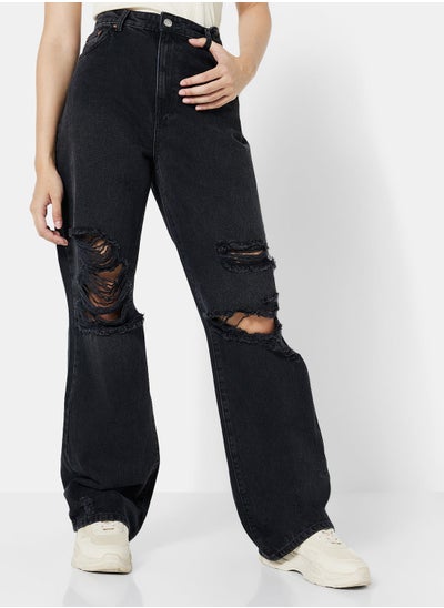 Buy Camille Ripped Wide Leg Jeans in Egypt