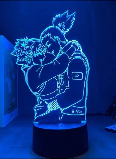 اشتري 2022 3D Light Anime Light Ninja Shikamaru and Temari Light Touch Sensor LED Multicolor Night Light Bedroom Decoration Light في الامارات