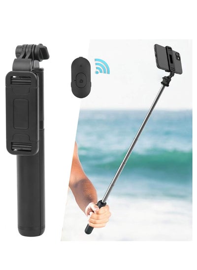 Buy Q01 Extendable Selfie Stick Tripod Bluetooth Remote and Fill Light Phone Recording in UAE