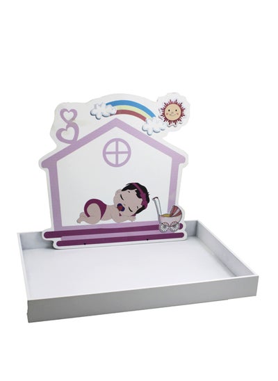 اشتري Baby Girl Wooden Gift Tray في الامارات