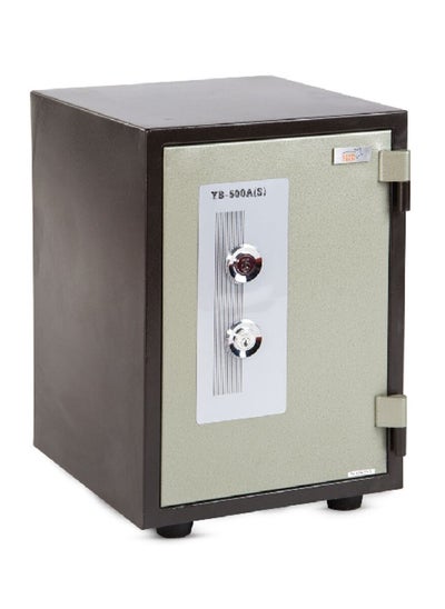 Buy Fireproof Mechanical Safe with Two Keyholes Grey and Black 50 kg YB-500A(S) in Saudi Arabia