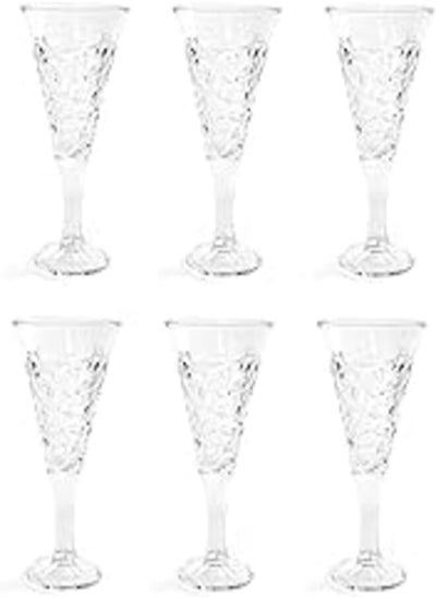 Buy City Glass La Rose Stemware 6-Pieces Set, 250 ml Capacity in Egypt