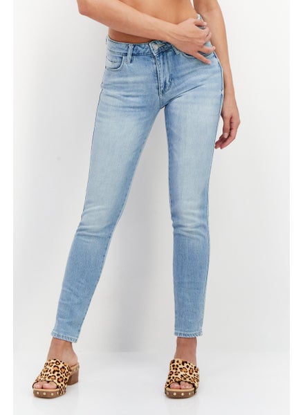 اشتري Women Skinny Fit Wash Non-Stretchable Denim, Blue في الامارات