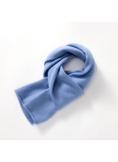 Buy Unisex Cashmere Scarf Knitted Warm Wintersky blue sky blue in UAE