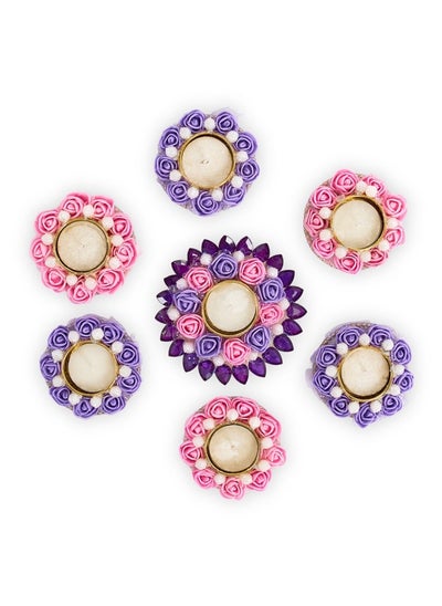 Buy Decorative Rangoli Diya, Multicolour in UAE