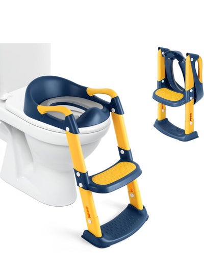 Buy Al Musawwar Potty Training Seat with Pot, Kids Toilet Training Seat with Step Stool, Foldable Portable Chair with Adjustable Height, Ladder Guard and Cup in Saudi Arabia