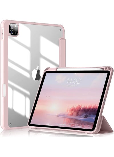 Buy Case for iPad Pro 12.9 Inch (6th/5th/4th/3rd Generation 2022/2021/2020/2018) Pencil Holder Auto Sleep/Wake Camera Protection Transparent Shockproof Back Cover in Saudi Arabia