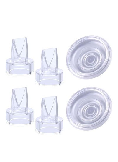 Buy Pack Of 4 Duckbill Valves And 2 Pack Of 2 Silicone Diaphragm Compatible with Wearable Breast Pump in UAE