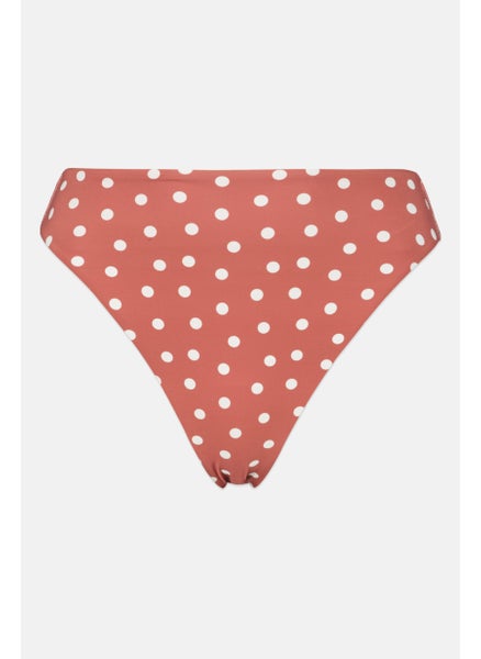 Buy Women 1 Piece Polka Dots Bikini Bottom, Brown/White in UAE