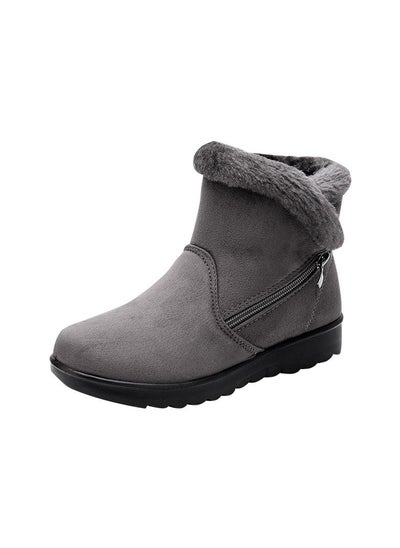 اشتري Women's New Warm Snow Boots Cotton Grey في الامارات