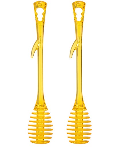 Buy QLUX Plastic Honey Spoon 2 Pcs Set 20X8X2,5 CM in Saudi Arabia