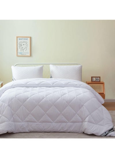 Buy Luxury Hotel Style Duvet Insert Queen Size200x230Cms, All Season Duvet Insert Box Quilting Comforter WIth 6 Corner Tabs, Super Soft Down Alternative Filling,White in Saudi Arabia