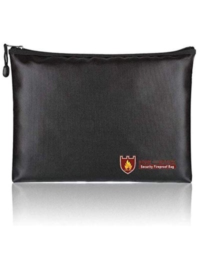 اشتري Fireproof Bag with Zipper Fire Safe Bag Pouch for Documents Cash Money Passports Cards for Home Office (29x20cm) Medium في الامارات