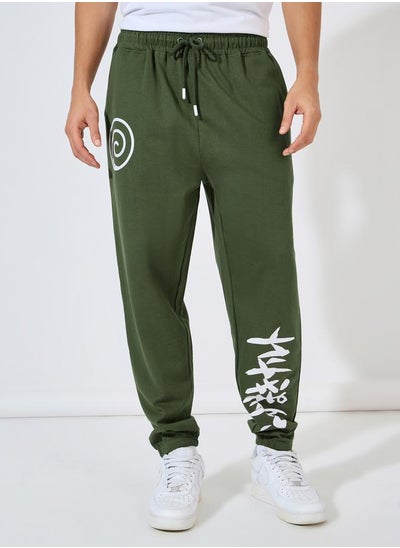 Buy Naruto Shippuden Graphic Character Oversize Joggers in Saudi Arabia