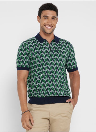 Buy Mitford Boucle Zip Polo in UAE