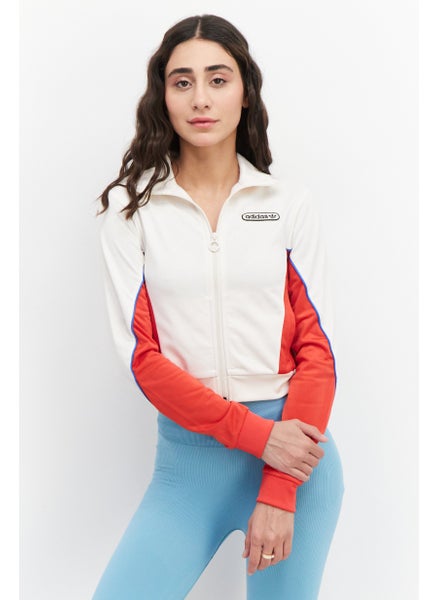 Buy Women Sportswear Fit Training Sweatshirt, Beige Combo in UAE