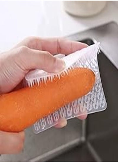 Buy Fruit and Vegetable Cleaning Brush, Kitchen Washing Potato, Vegetable and Fruit Artifact, Bendable Finger Bed, Multifunctional Cleaning Gap Brush.(2 Pieces) in Egypt