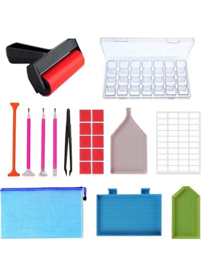 Buy 22-Piece 5D DIY Diamond Painting Tools Kit Multicolour in UAE