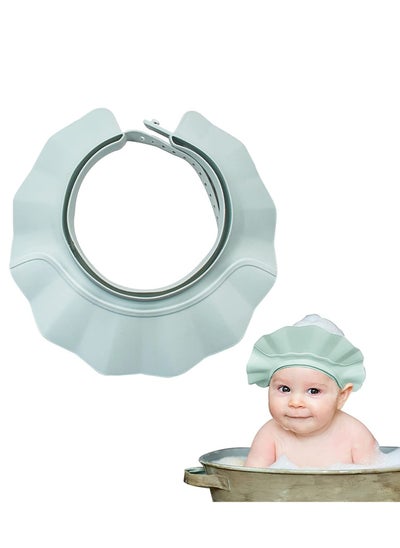 Buy Baby Shower Cap Adjustable Baby Hair Washing Guard Shampoo Hat Bath Shield Visor Hat Eyes and Ears Head Protection Waterproof Soft Silicone Shower Cap for Kids Toddler Blue in UAE