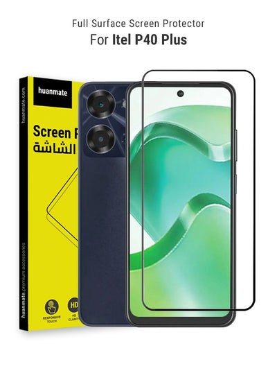 اشتري Edge to Edge Full Surface Screen Protector For itel P40 Plus Black/Clear في السعودية