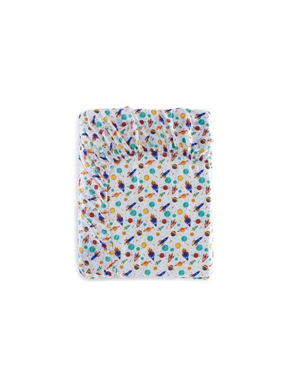 اشتري Rocket Fitted Sheet 90X200+25Cm - Blue في الامارات