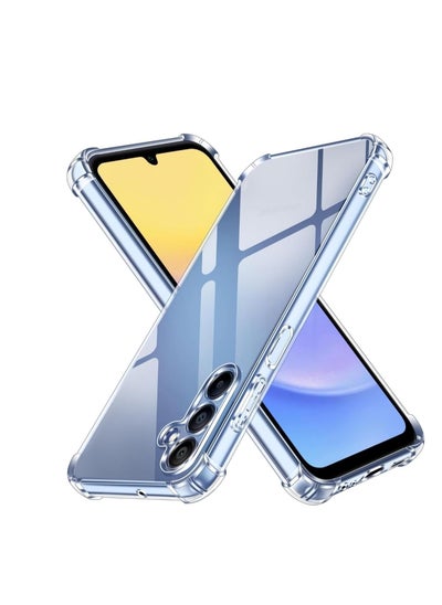 Buy Case for Samsung Galaxy A15 4G / A15 5G, Ultra Clear Shockproof Silicone Protective Case with Reinforced Corners, Clear Soft TPU Bumper Cover in Egypt