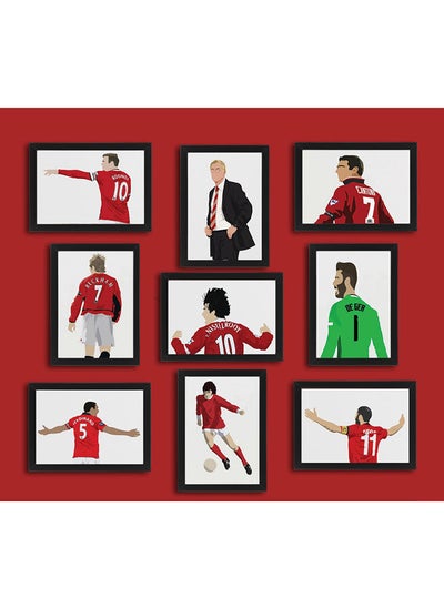 اشتري 9Pcs Set Manchester United Legends Poster With Frame 21x30 cm في الامارات