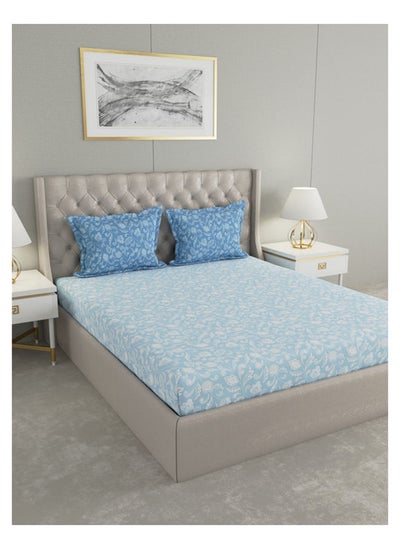 اشتري Raymond Home Queen Flat sheet Super Soft 104 TC Pure Cotton (224x254 cm, 46x69 cm) Flat sheet & 2 PillowCases في الامارات