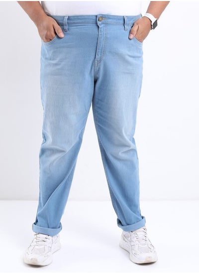 Buy Plus Light Fade Jeans with Pockets in Saudi Arabia