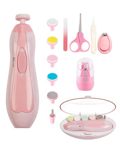 Buy Electric Nail File Trimmer With Baby Nail Clipper Kit and Different Grinding and Polishing Heads for Newborn in UAE