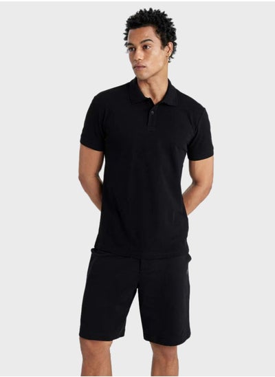 اشتري Slim Fit Polo Collar Pique T-Shirt في الامارات