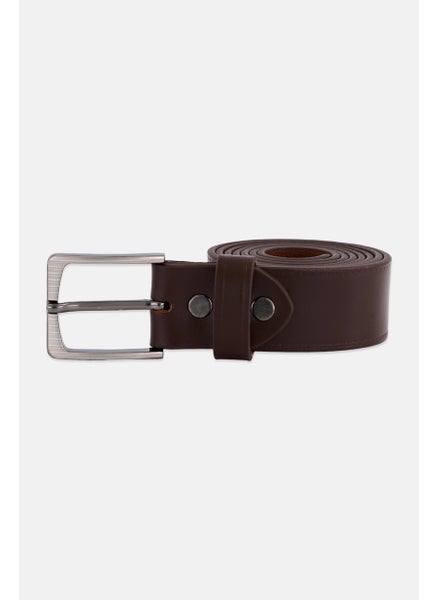 Buy Men Solid Leather Belts, Brown in Saudi Arabia