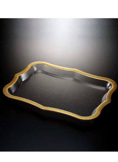 Buy Acrylic Traditional Tray Golden Rim 50 cm in UAE