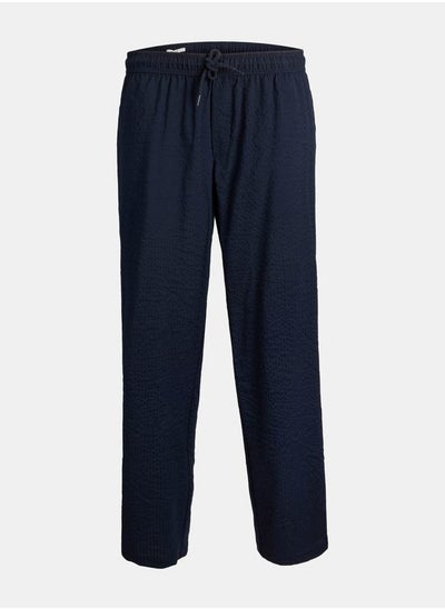 Buy Mid Rise Seersucker Jogger Pants in Saudi Arabia