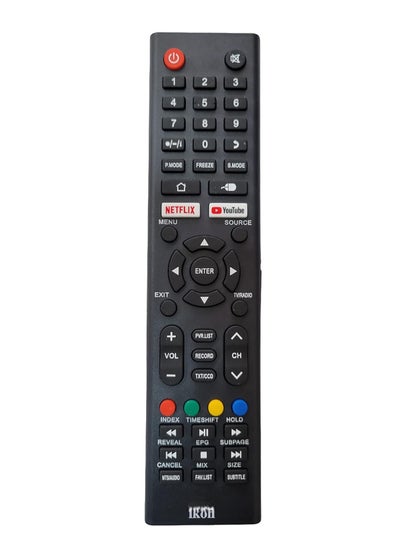 اشتري New Replacement Remote Control, Remote Control Fit, Universal Remote Control Compatible with Ikon Smart TV with Netflix and Youtube Button في الامارات