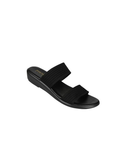 اشتري Michelle Morgan Ladies Flat Slides 214RJ052 Black في الامارات