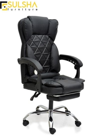 Buy Ergonomic Computer Desk Chair for Office and Gaming Chair with headrest, back comfort and lumbar support –Black in UAE