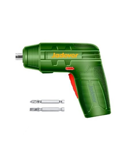 Buy Jadever  Cordless Screwdriver 4V + 2 Pcs  50Mm Bits Jdcv4401 in Egypt