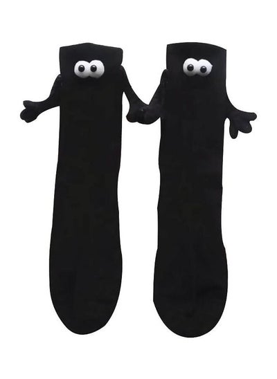 اشتري Hands Socks Couple Holding Hands Socks Funny Magnetic Suction 3D Doll Mid tube Socks Novelty Socks for Women Men في مصر