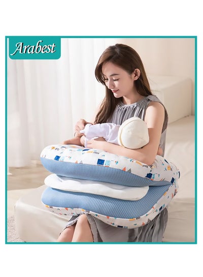 اشتري Nursing Pillow for Breastfeeding, Multi-Functional Adjustable Breastfeeding Pillows Give Mom and Baby More Support, with Adjustable Waist Strap and Removable Cotton Cover في السعودية